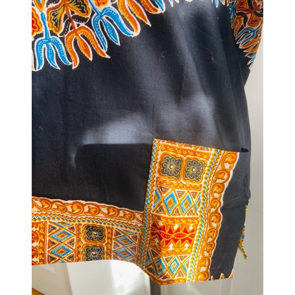 60s-70s African Style Dashiki Short Sleeve Shirt - Picture 5 of 6